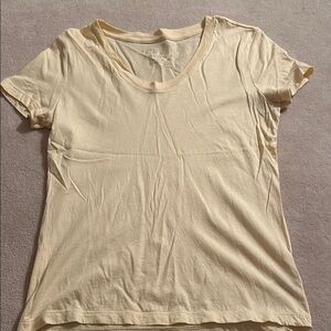 Target Yellow Fitted Short Sleeve T-Shirt with Crew Neck